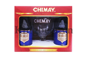 Hộp quà bia Chimay xanh tặng kèm ly cao cấp
